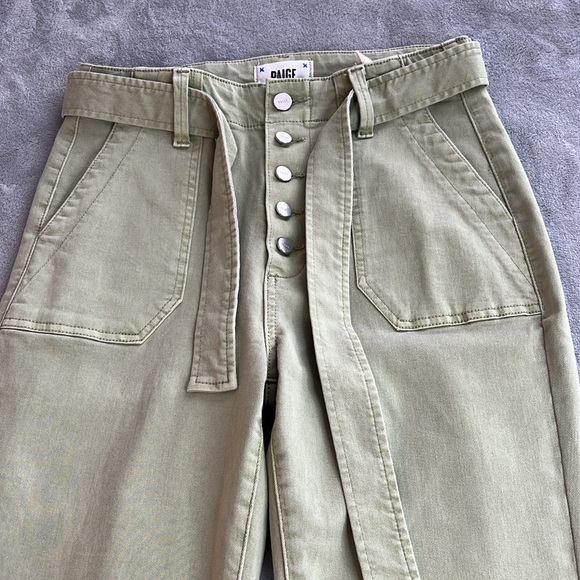🎯NWOT Paige Mayslie Self Tie Jogger Green Size 27 - Picture 5 of 16